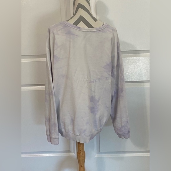 Melloday 2X White Purple Tie Dye Sweatshirt - Picture 3 of 7